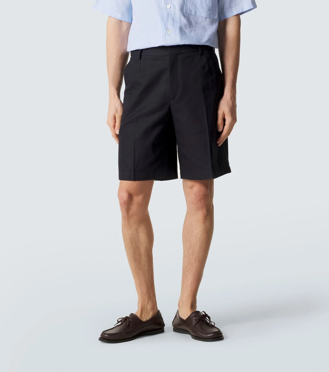 Zegna - Cotton and linen Bermuda shorts