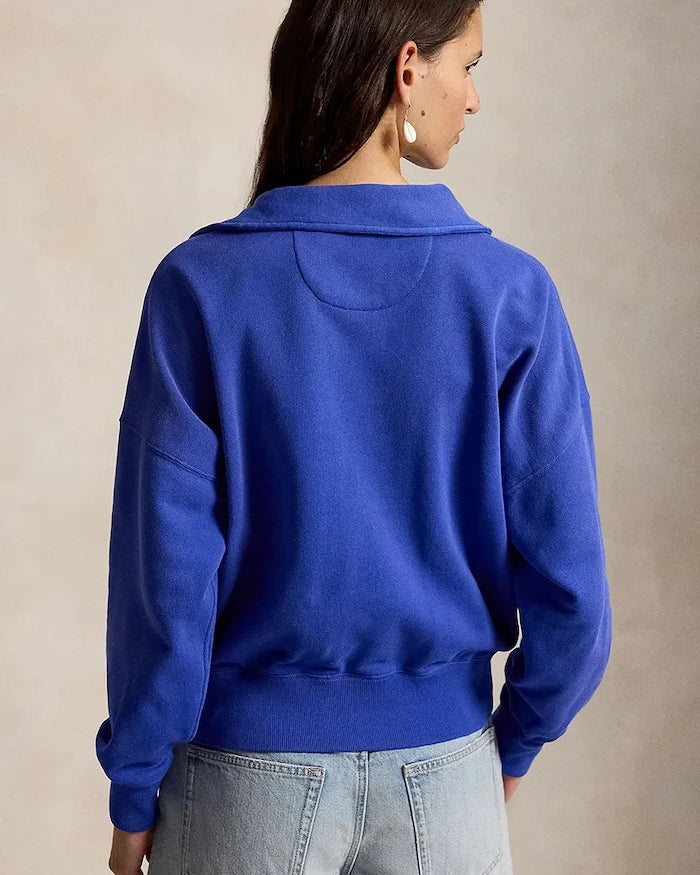 Polo Ralph Lauren kadın pamuklu fermuarlı sweatshirt
