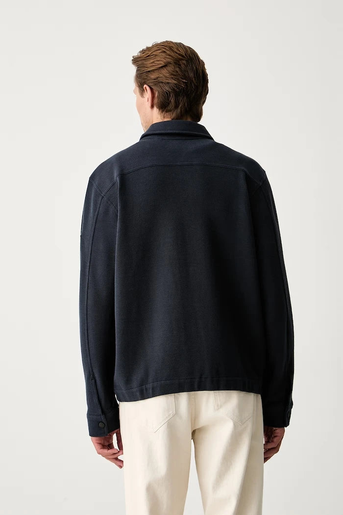 BOSS Orange fermuarlı erkek pamuk elastan sweatshirt Ze_Bend