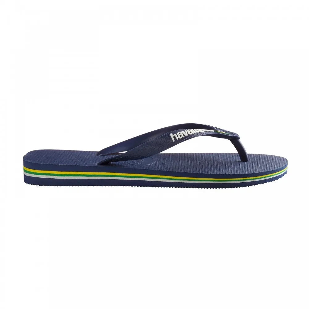 Havaianas - Brasil Logo Flip Flops | Navy blue