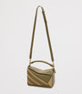 LOEWE Green Small Leather-Suede Puzzle Top-Handle Bag