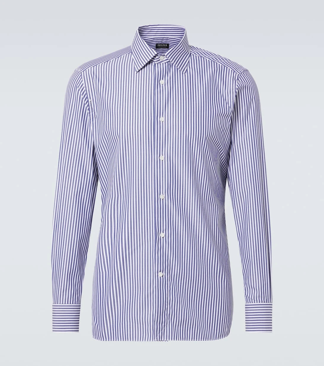 Zegna - قميص قطني مخطط