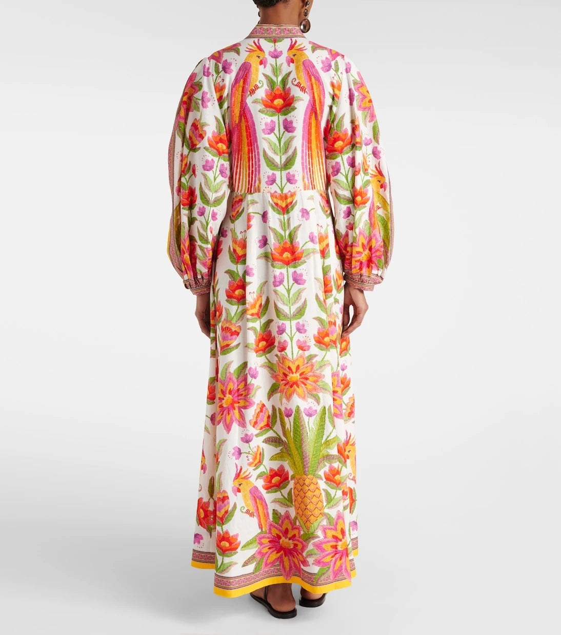 Farm Rio - Ararais linen-blend maxi dress