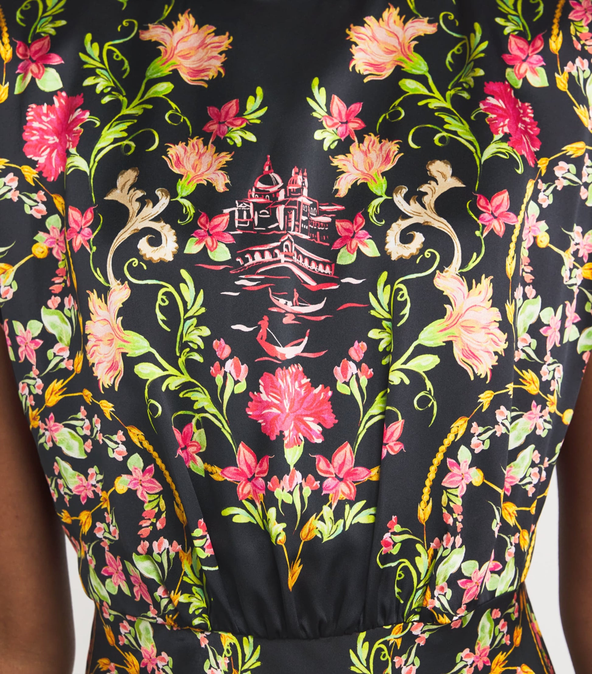 Saloni Silk Fabienne Maxi Dress