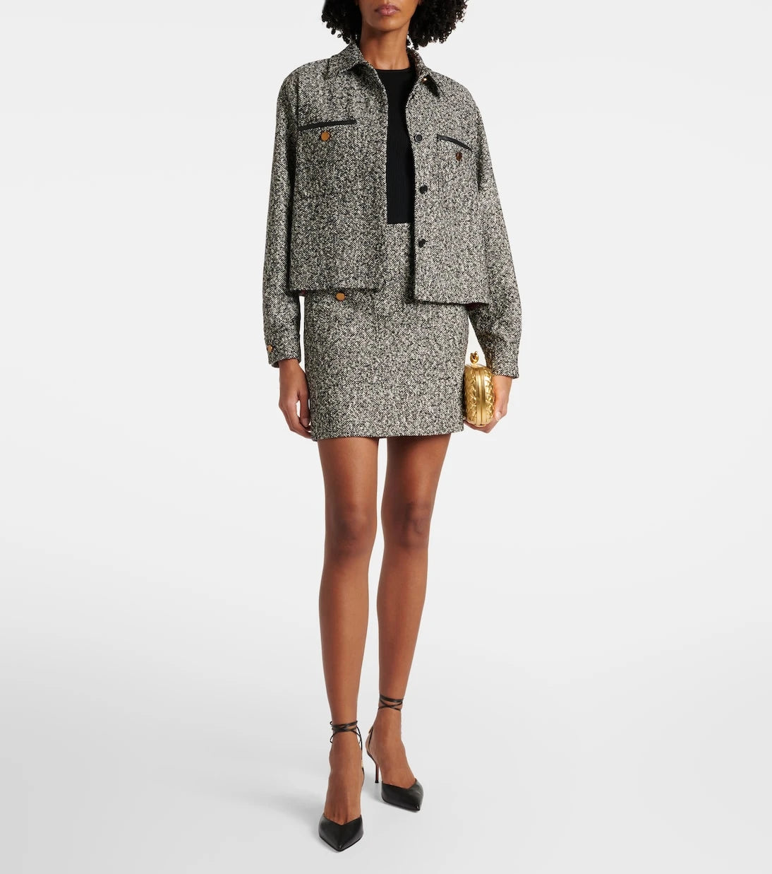 Max Mara - Cosa wool-blend tweed miniskirt