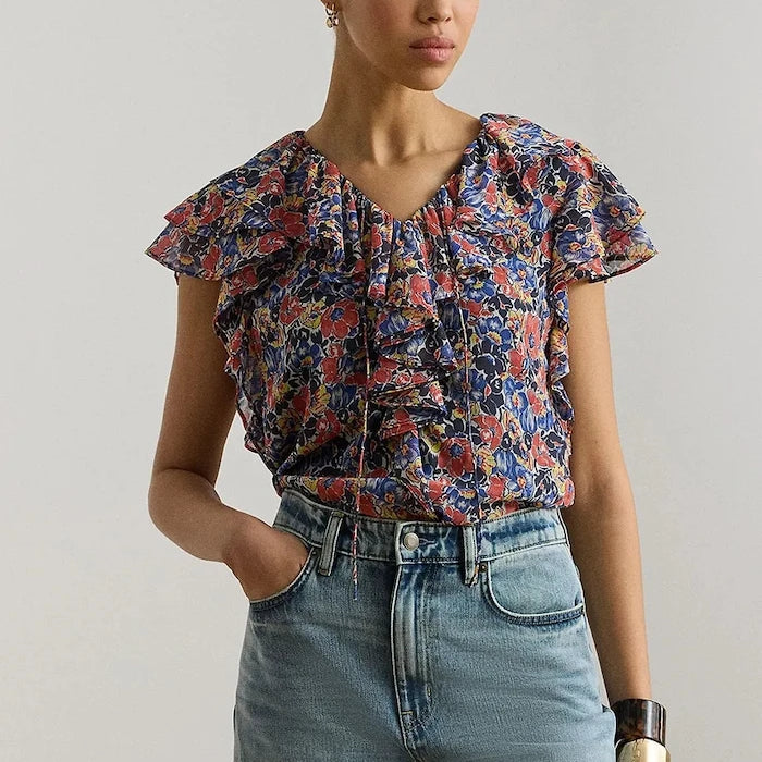 Lauren Ralph Lauren Fırfırlı Kadın Bluz