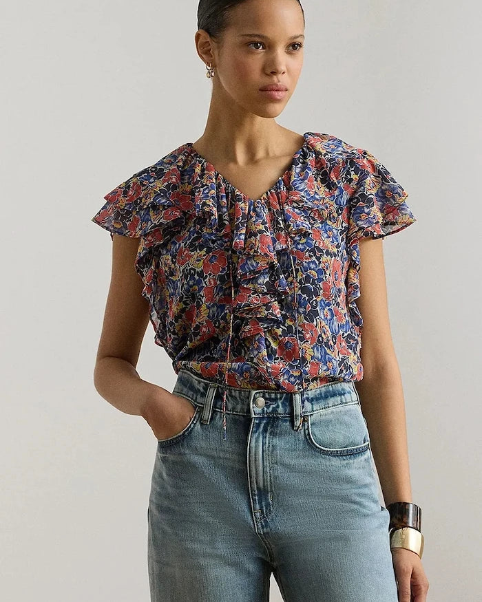 Lauren Ralph Lauren Fırfırlı Kadın Bluz
