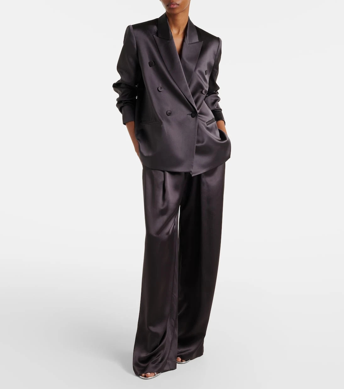 The Sei - Silk satin wide-leg pants