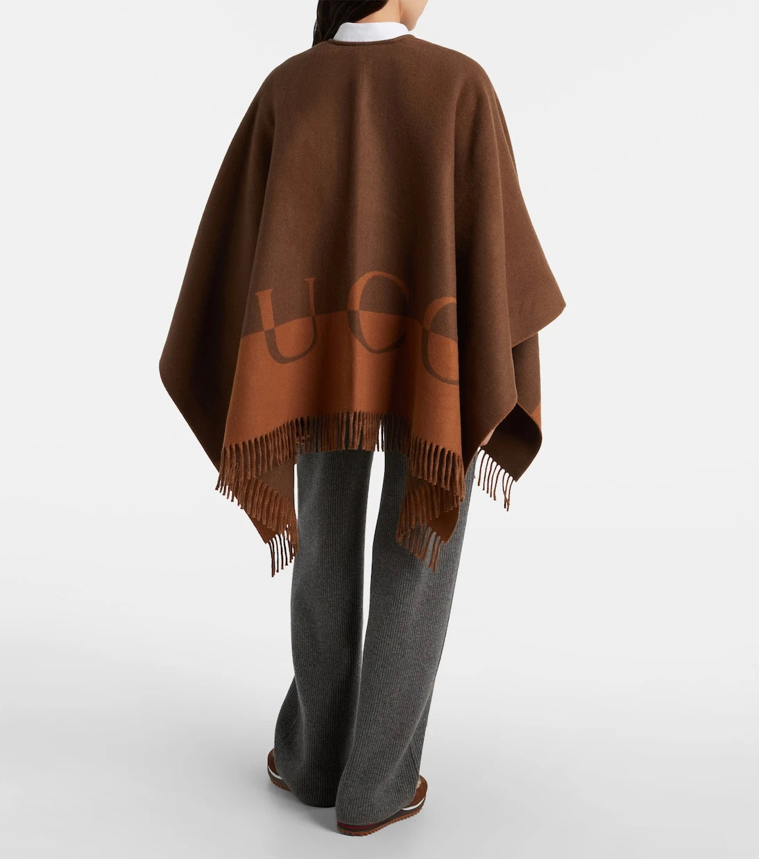 Gucci - Fringed wool and cashmere poncho