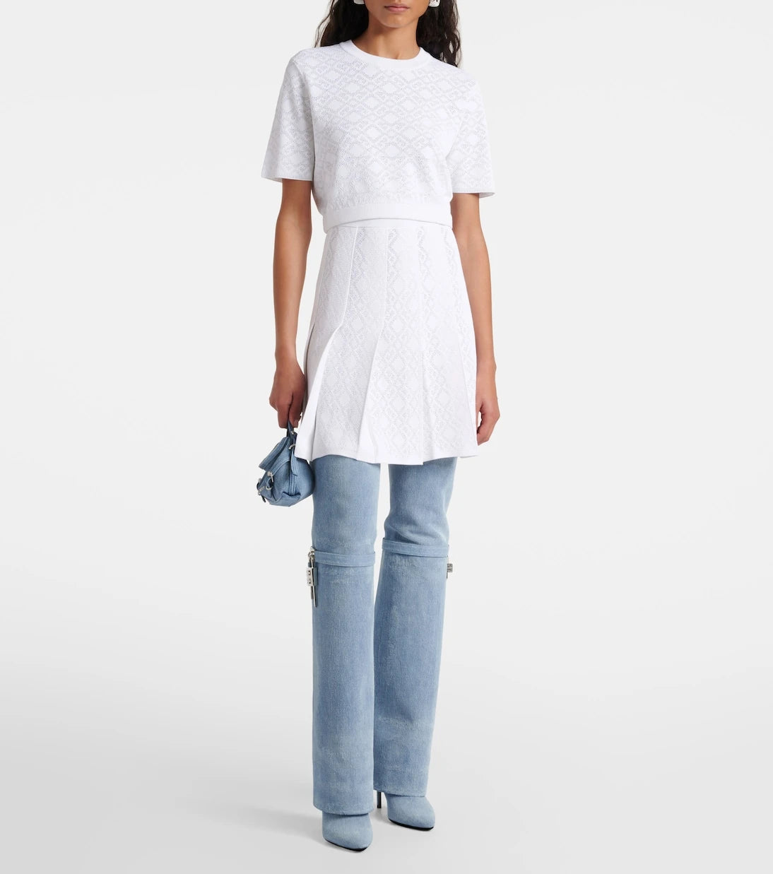 Givenchy - Nano Voyou denim crossbody bag