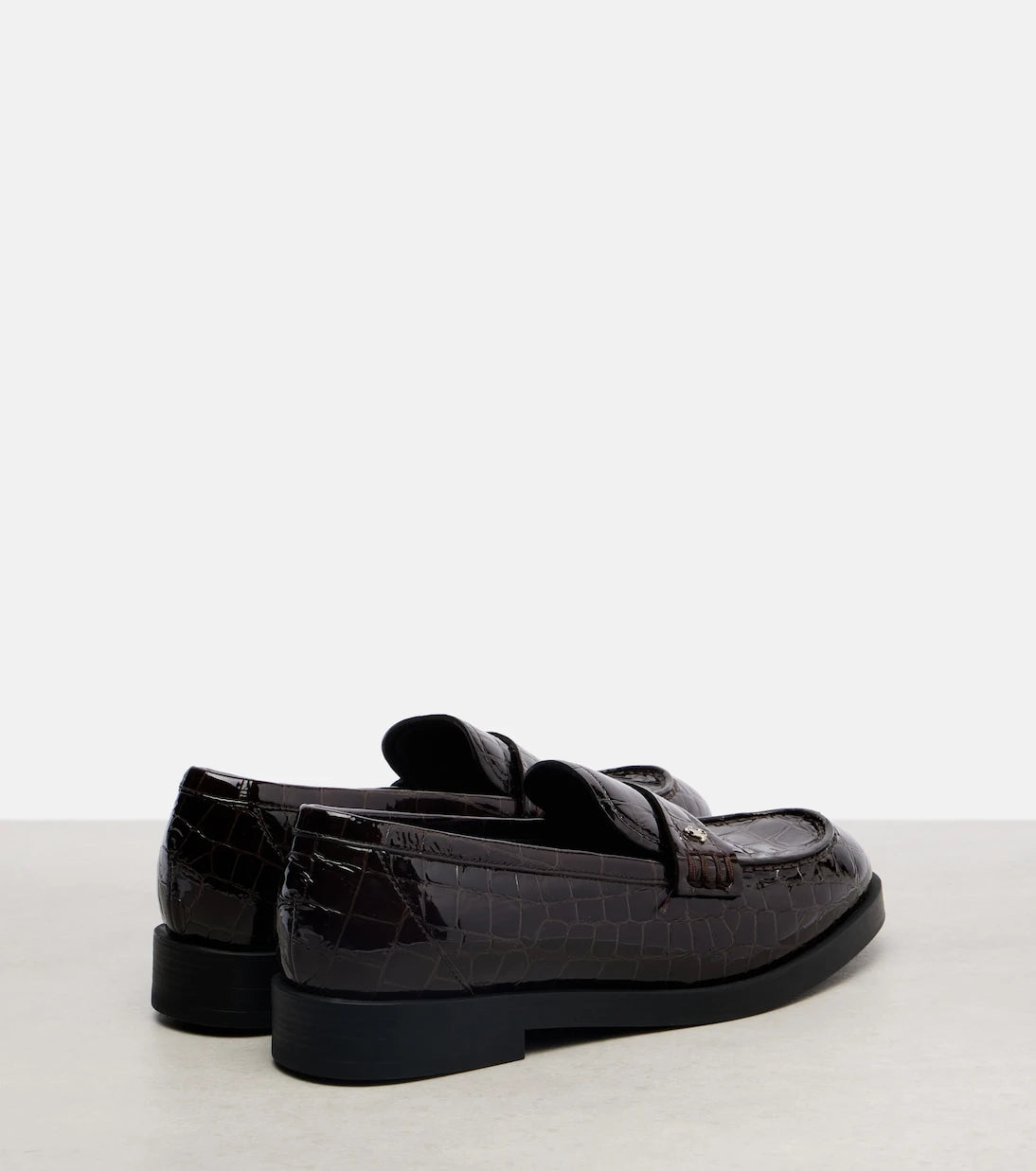 Jimmy Choo - Ivy croc-effect patent leather loafers