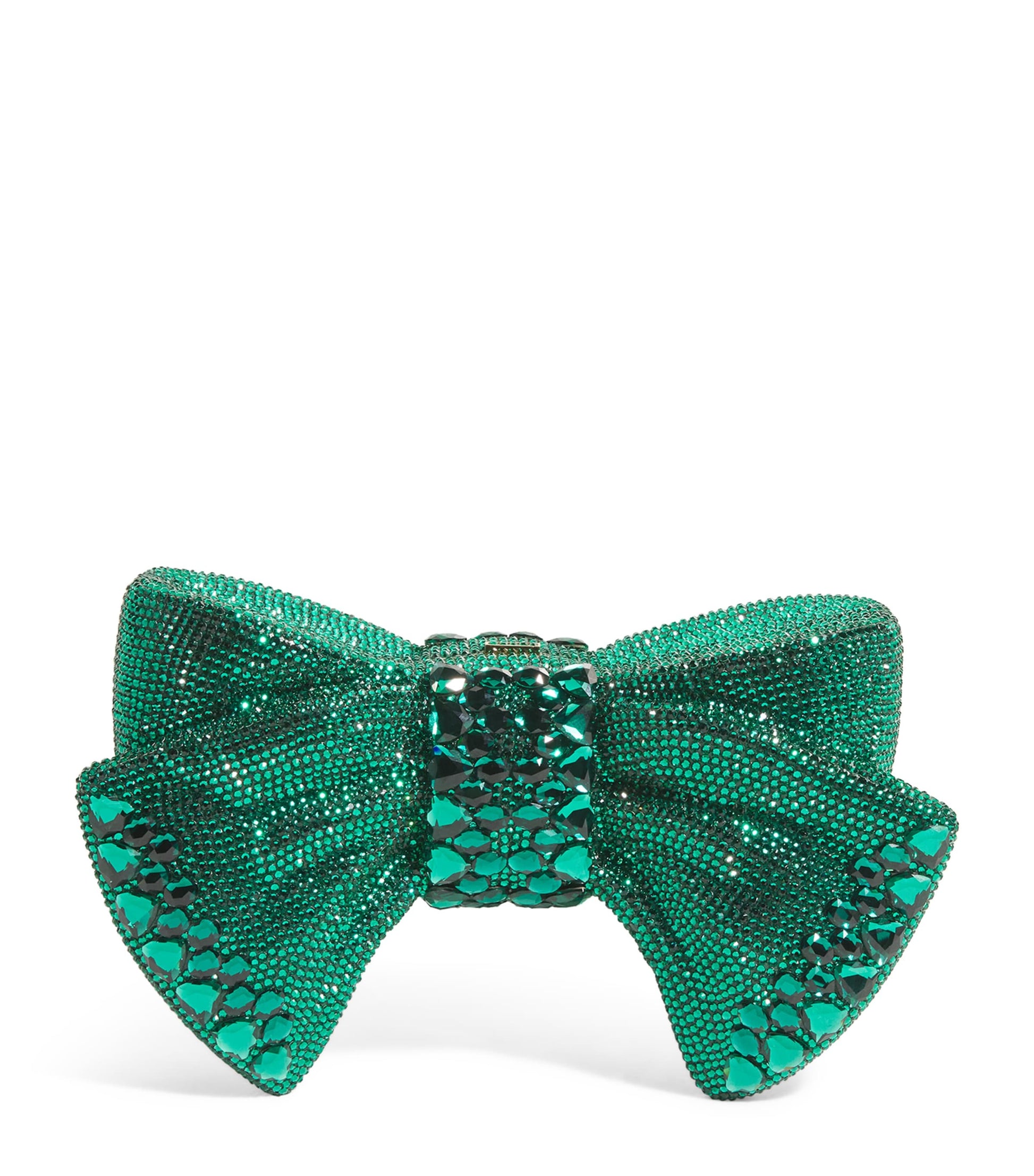 Judith Leiber Green x Harrods EXCLUSIVE Embellished Just For You Bow Clutch Bag