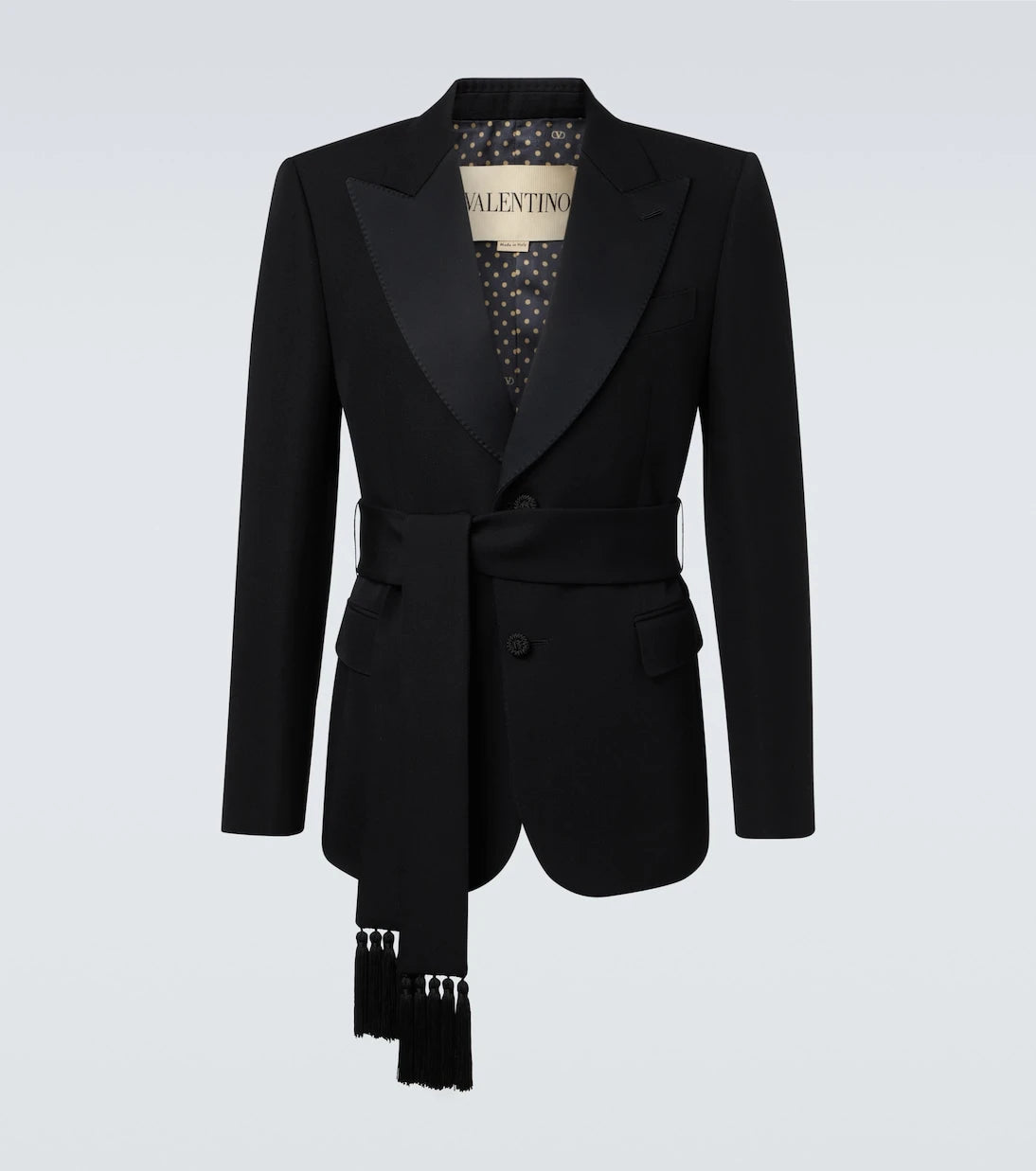 Valentino - Belted virgin wool suit jacket
