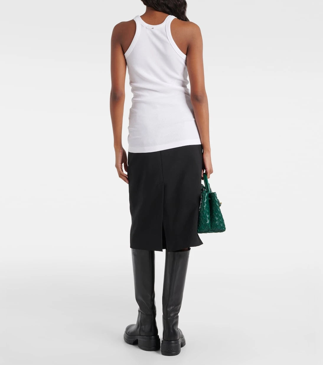 Sportmax - Nastie cotton and silk-blend tank top
