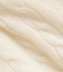 White Wool-Cashmere Cable-Knit Sweater