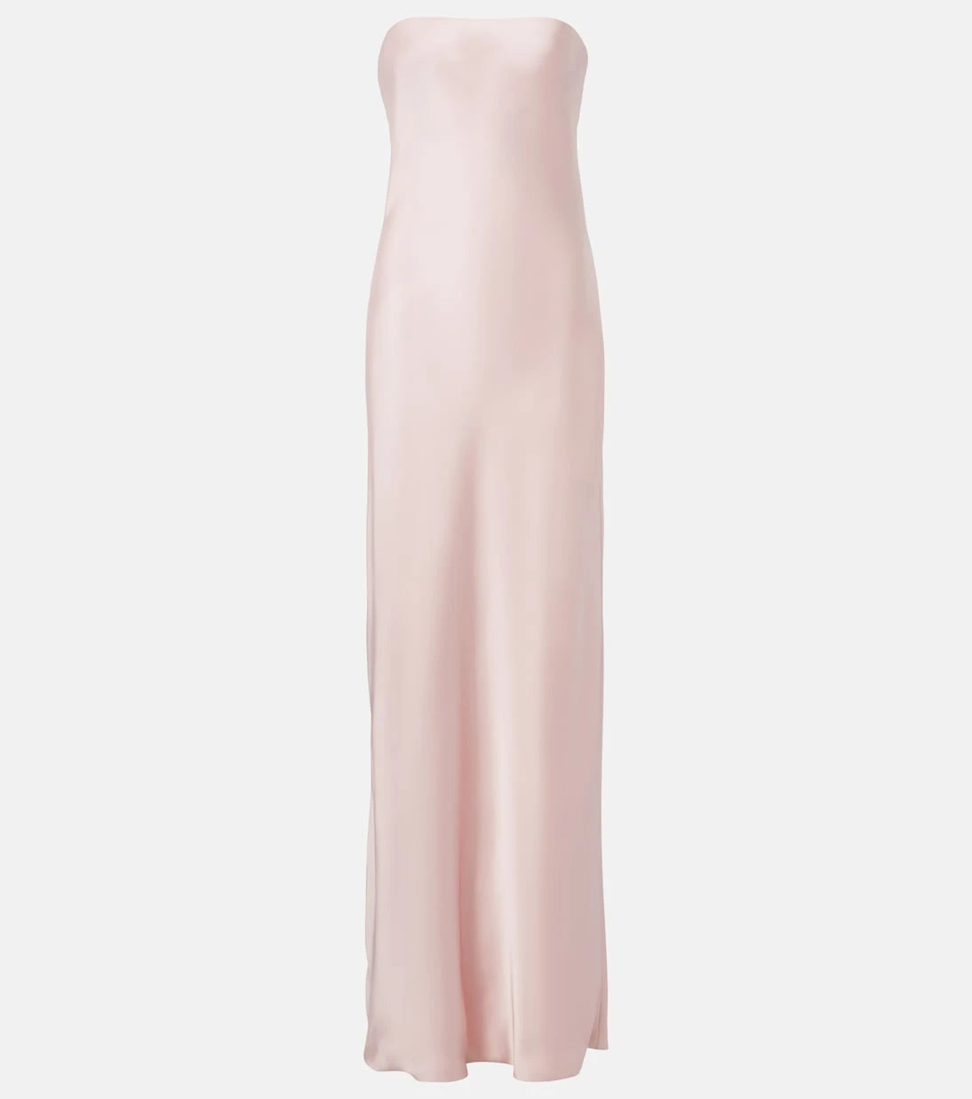 Norma Kamali - Strapless satin maxi dress