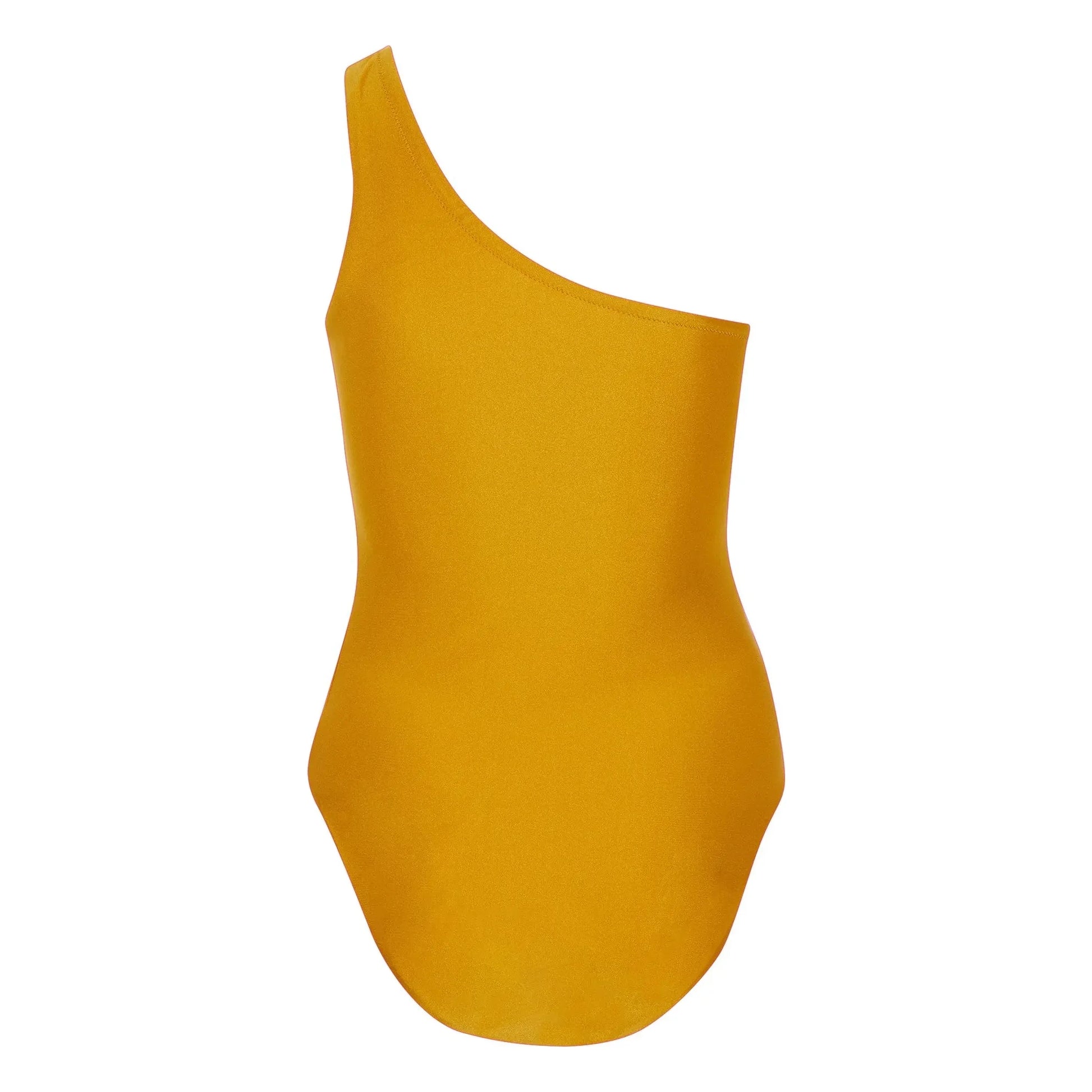 Alma Deia - Ava Asymmetrical 1-Piece Swimsuit | Gold