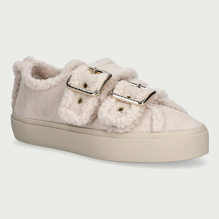 Inuikii Shearling Low Velcro Buckle Kadın Süet Spor Ayakkabı