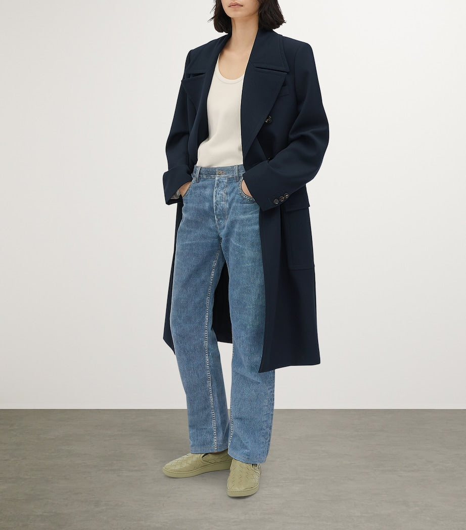 Bottega Veneta Green Leather Intrecciato Sawyer Sneakers