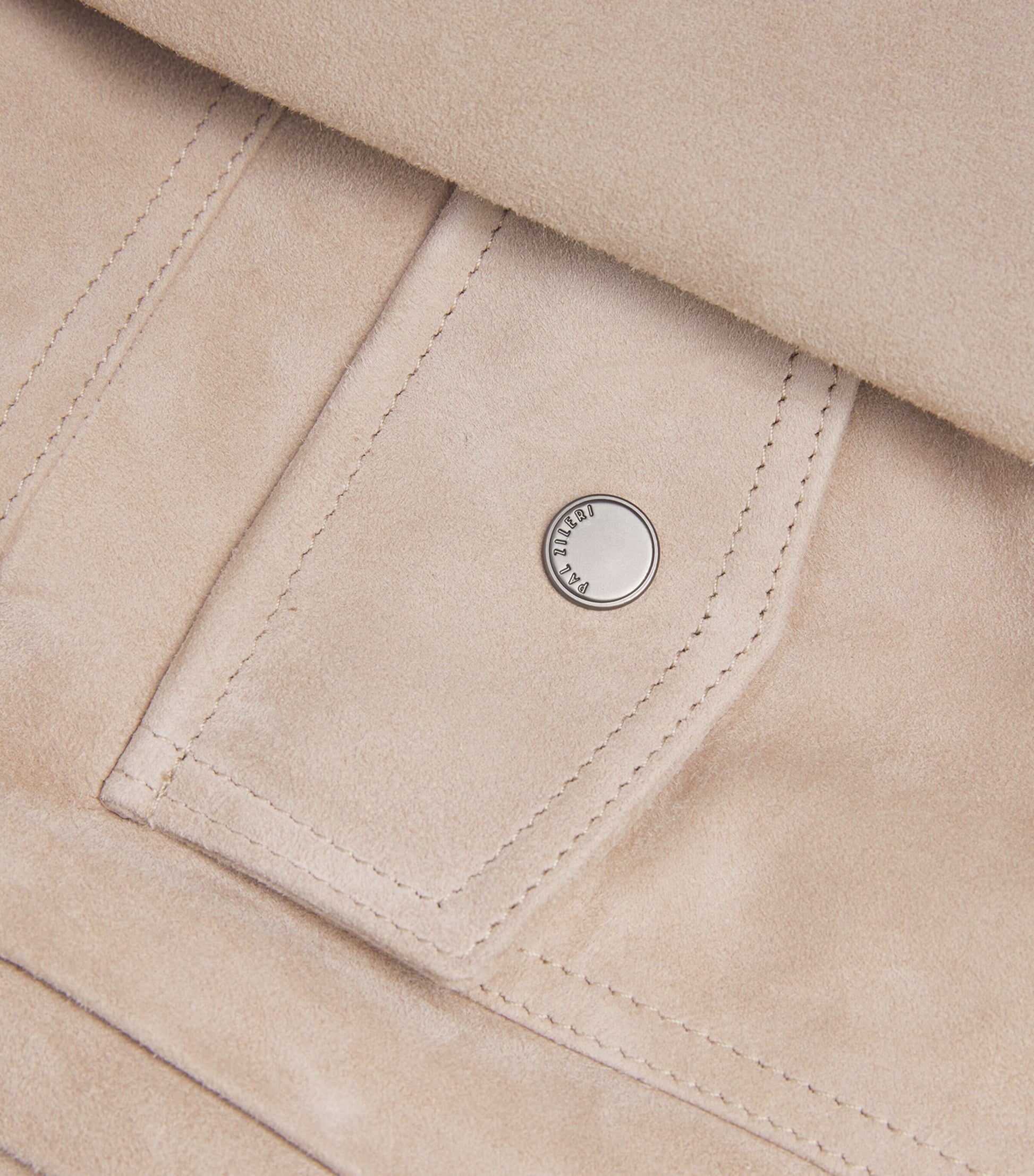 Pal Zileri Beige Suede Shirt Jacket