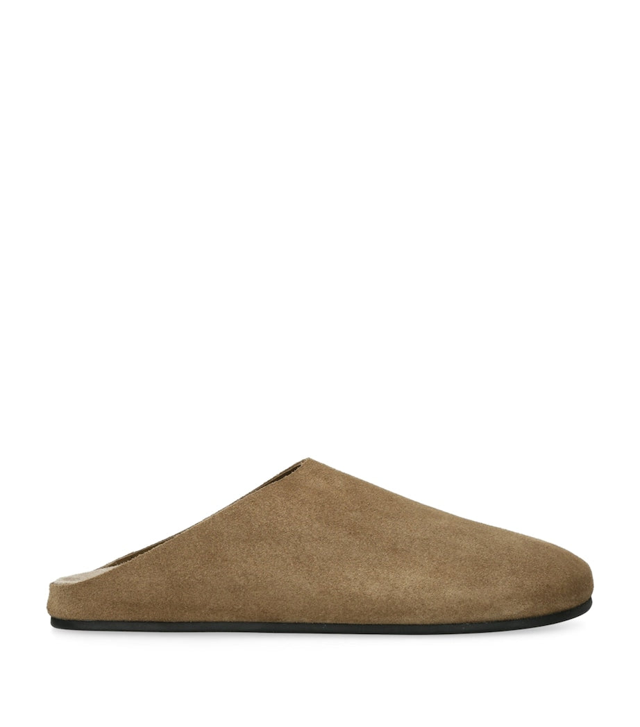 Beige Hudson Suede Mules