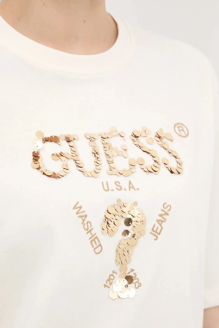 Памучна тениска Guess AURLIE