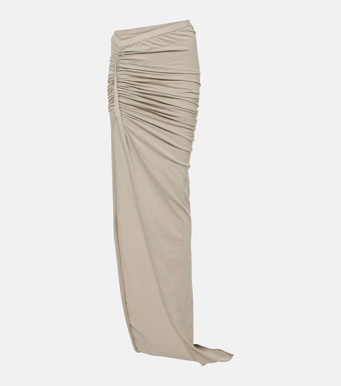 Rick Owens - Ruched cotton jersey maxi skirt