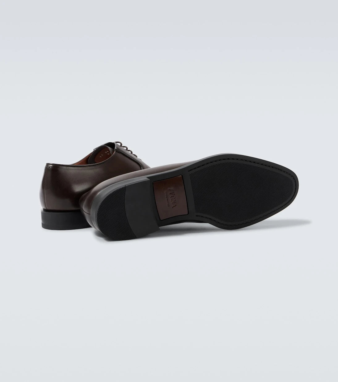 Zegna - حذاء ديربي جلدي جديد كلاسيكي