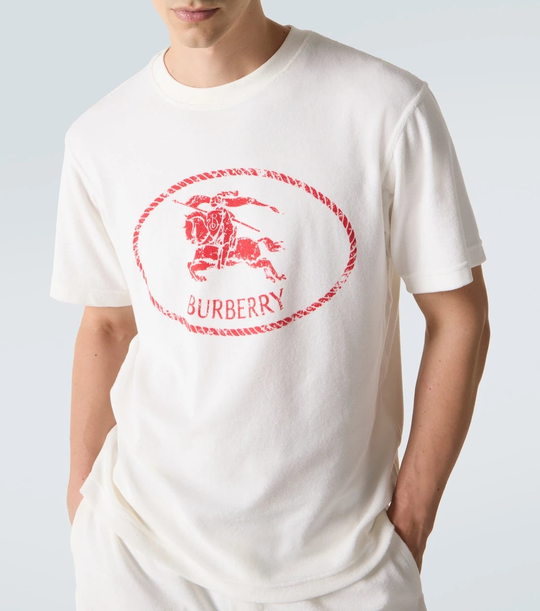 Burberry - Logo cotton-blend jersey T-shirt
