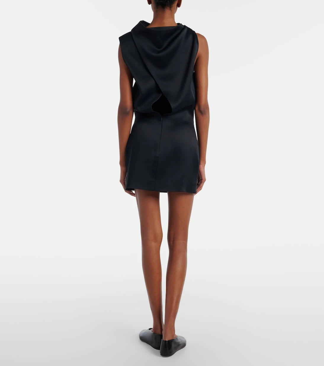 Khaite - Astor draped crêpe satin minidress