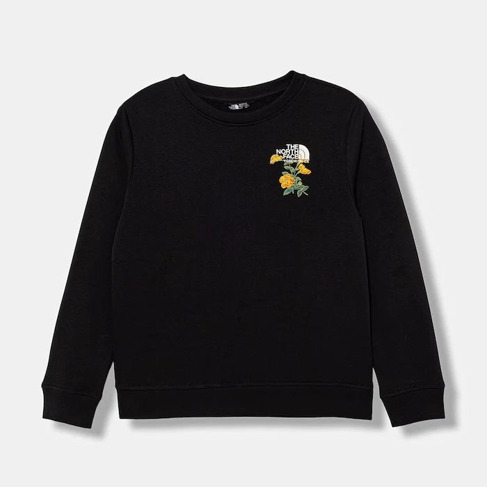 The North Face суичър за деца от памук G FLORA RELAXED CREW