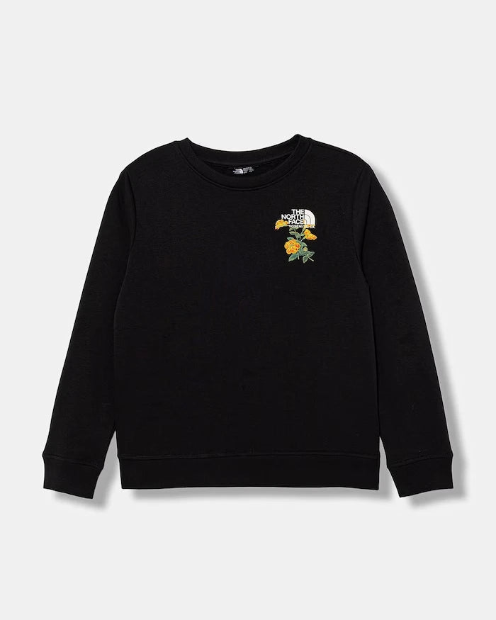 The North Face çocuk pamuklu G FLORA RELAXED CREW sweatshirt