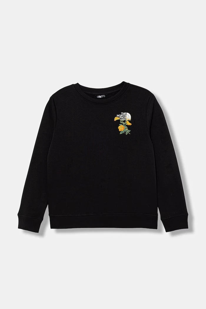The North Face çocuk pamuklu G FLORA RELAXED CREW sweatshirt
