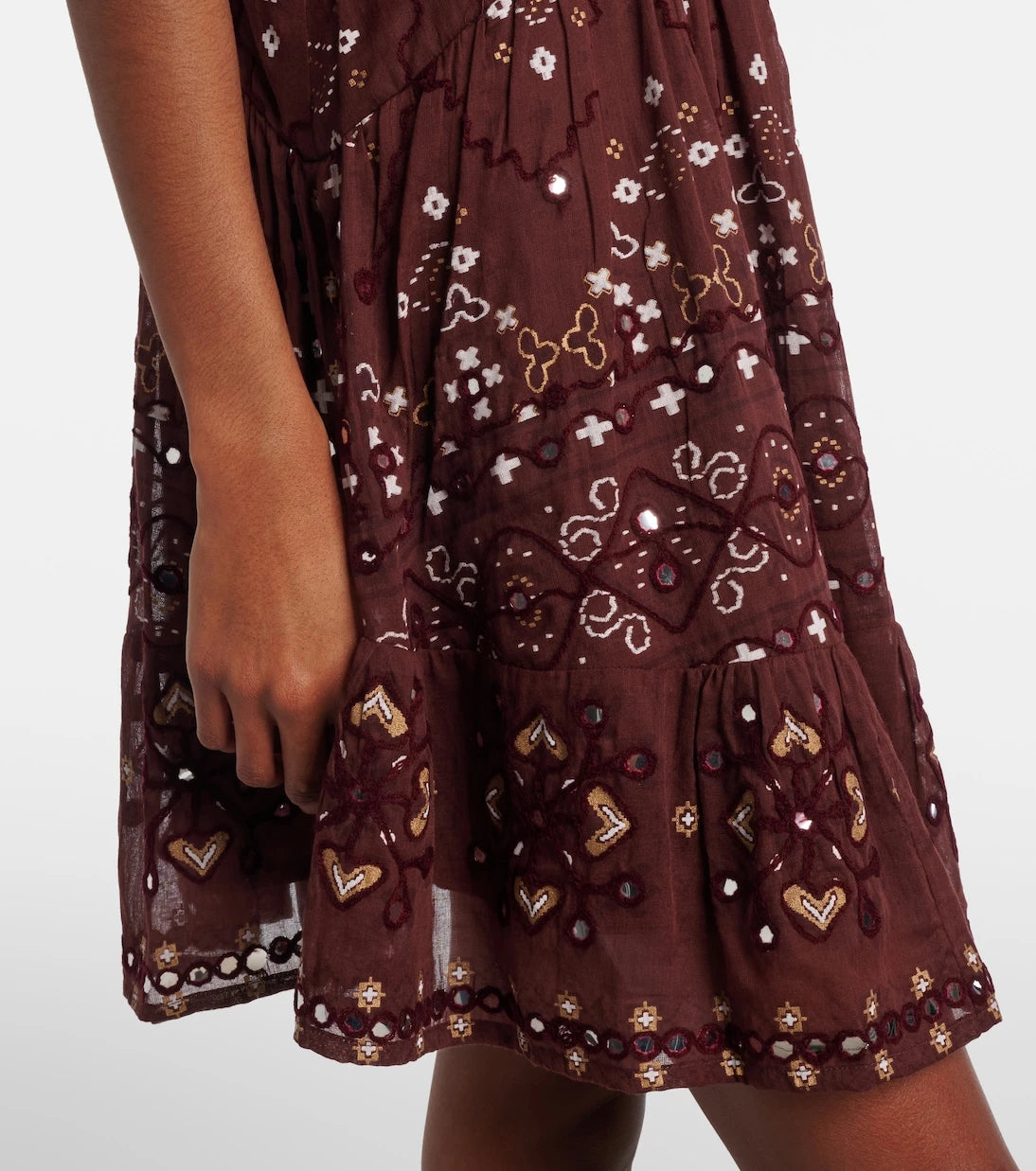 Juliet Dunn - Embroidered cotton minidress