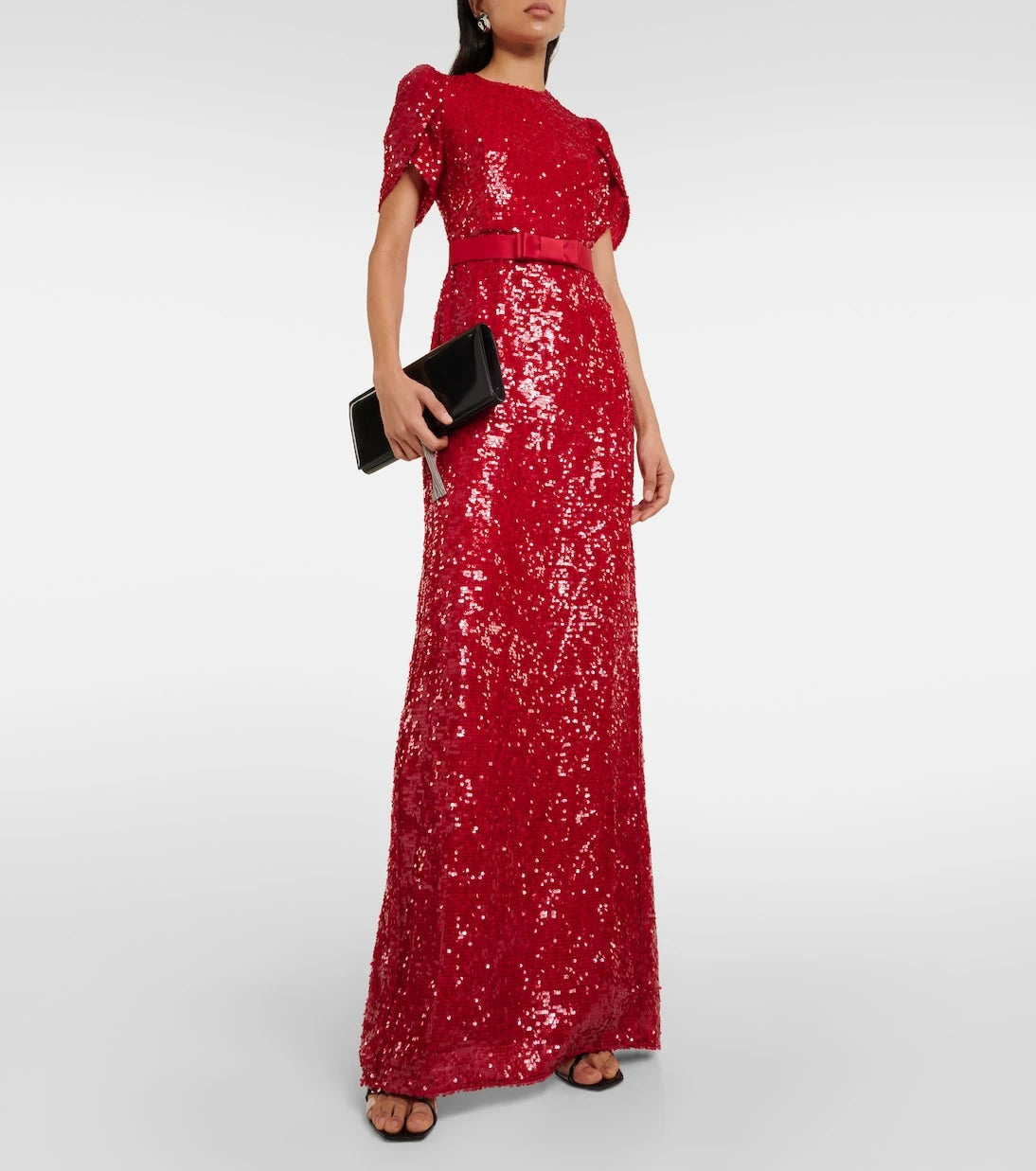 Erdem - Bow-detail sequined maxi dress