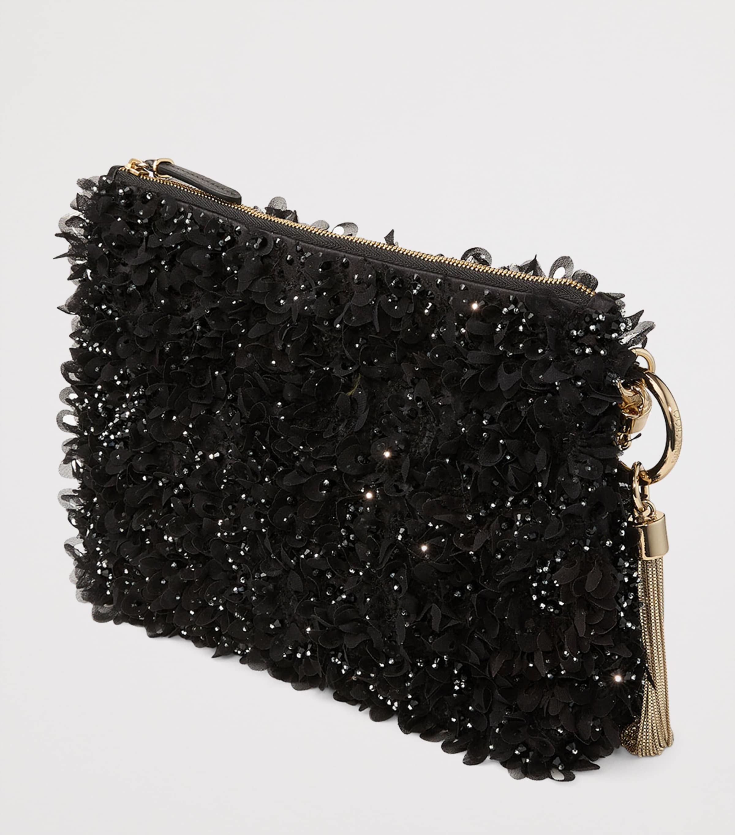 Jimmy Choo Callie Crystal-Embellished Satin Clutch Bag