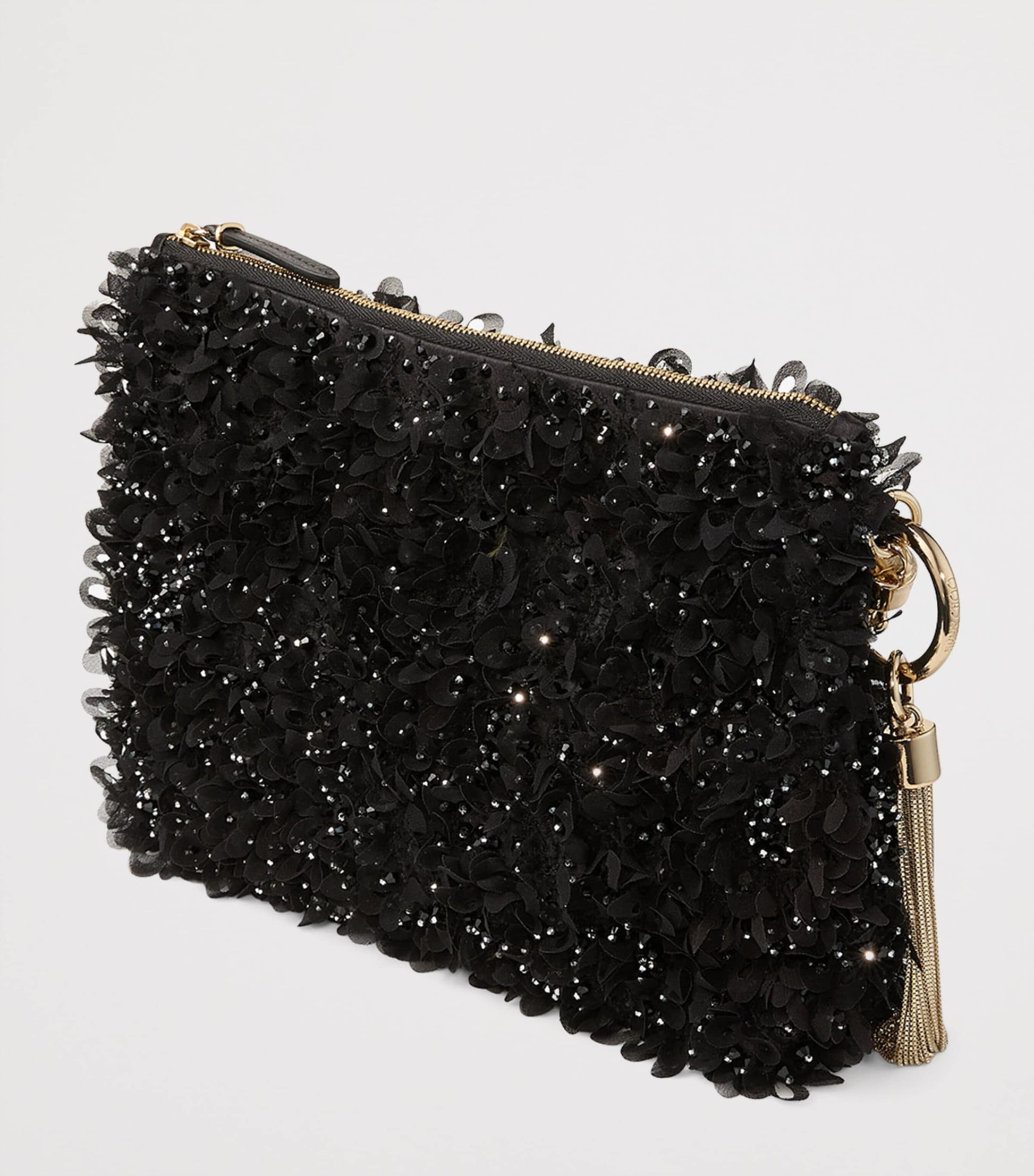 Jimmy Choo Callie Crystal-Embellished Satin Clutch Bag
