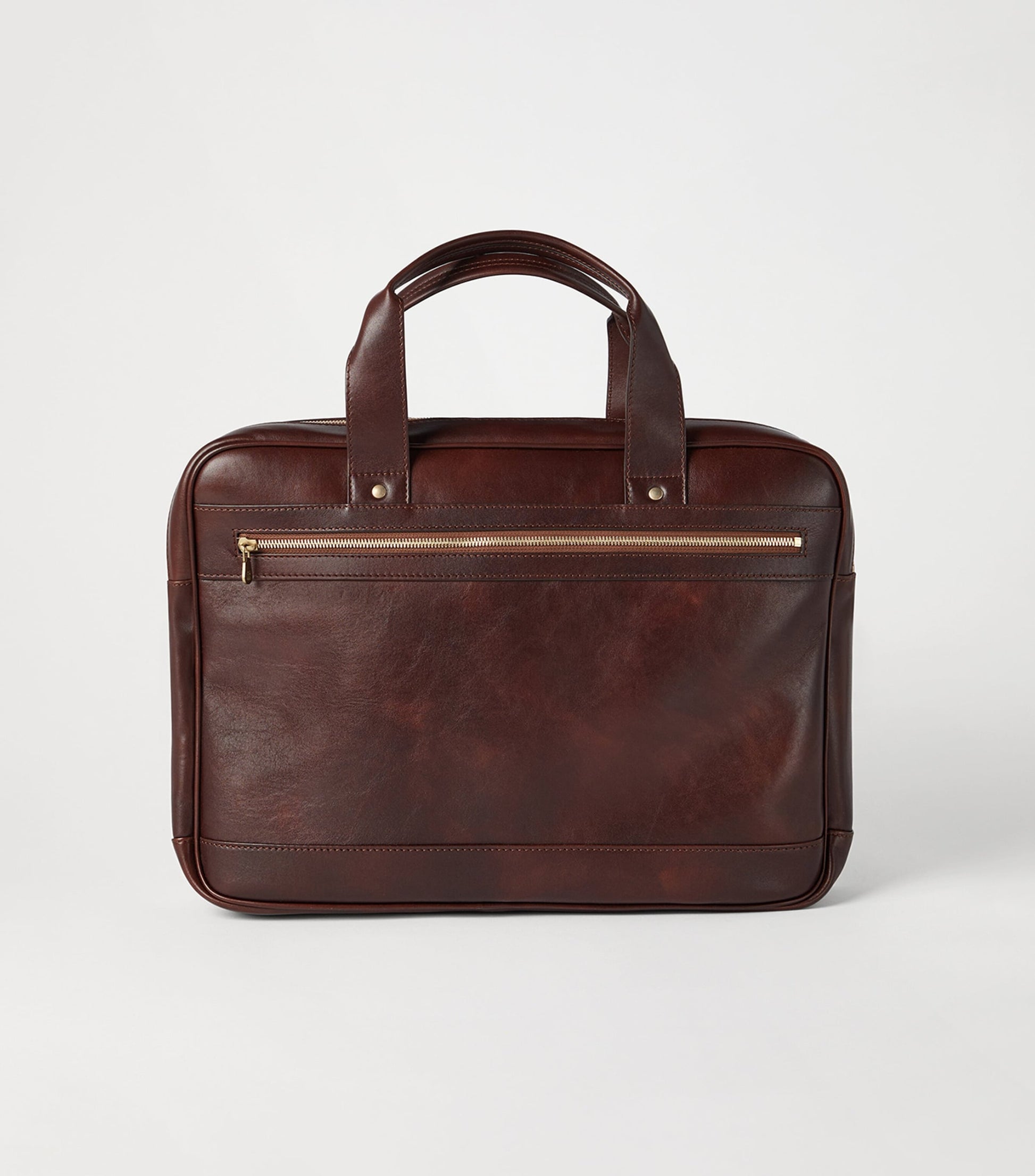 Brunello Cucinelli Calfskin Zipped Briefcase