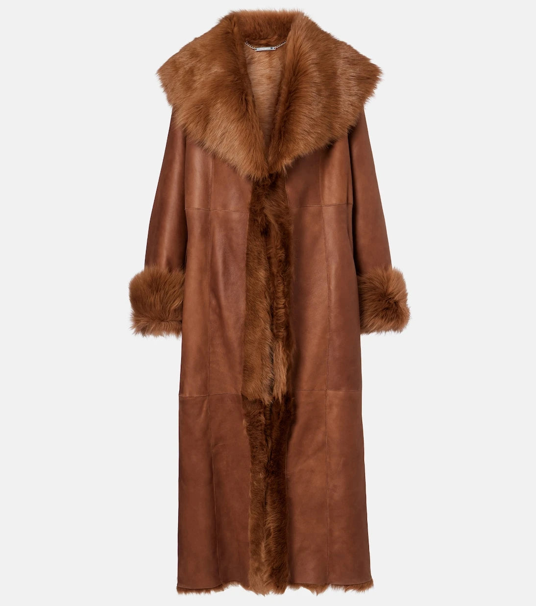 Nour Hammour - Marlene leather and shearling coat