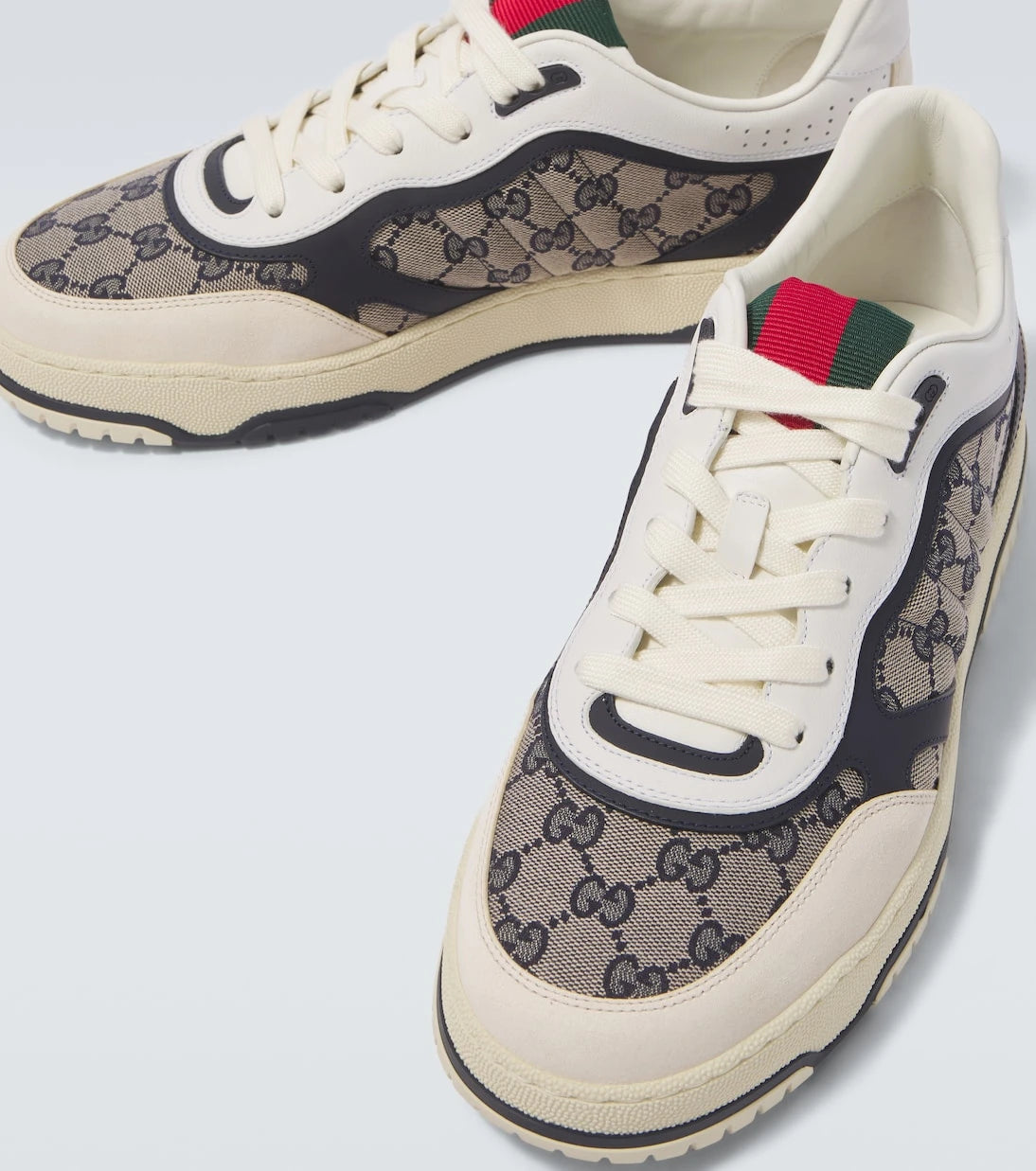 Gucci - أحذية سنيكرز جلد ري-ويب من غوتشي