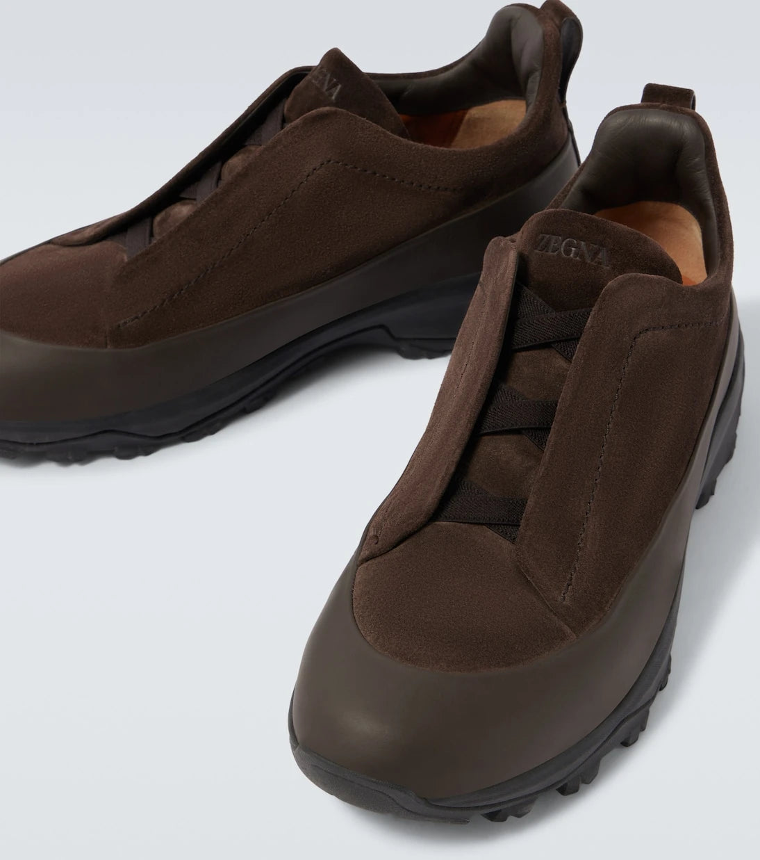 Zegna - حذاء رياضي تريبل ستيتش مونت من جلد الشمواه