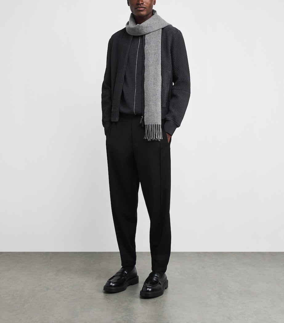 Brushed Leather Loafers