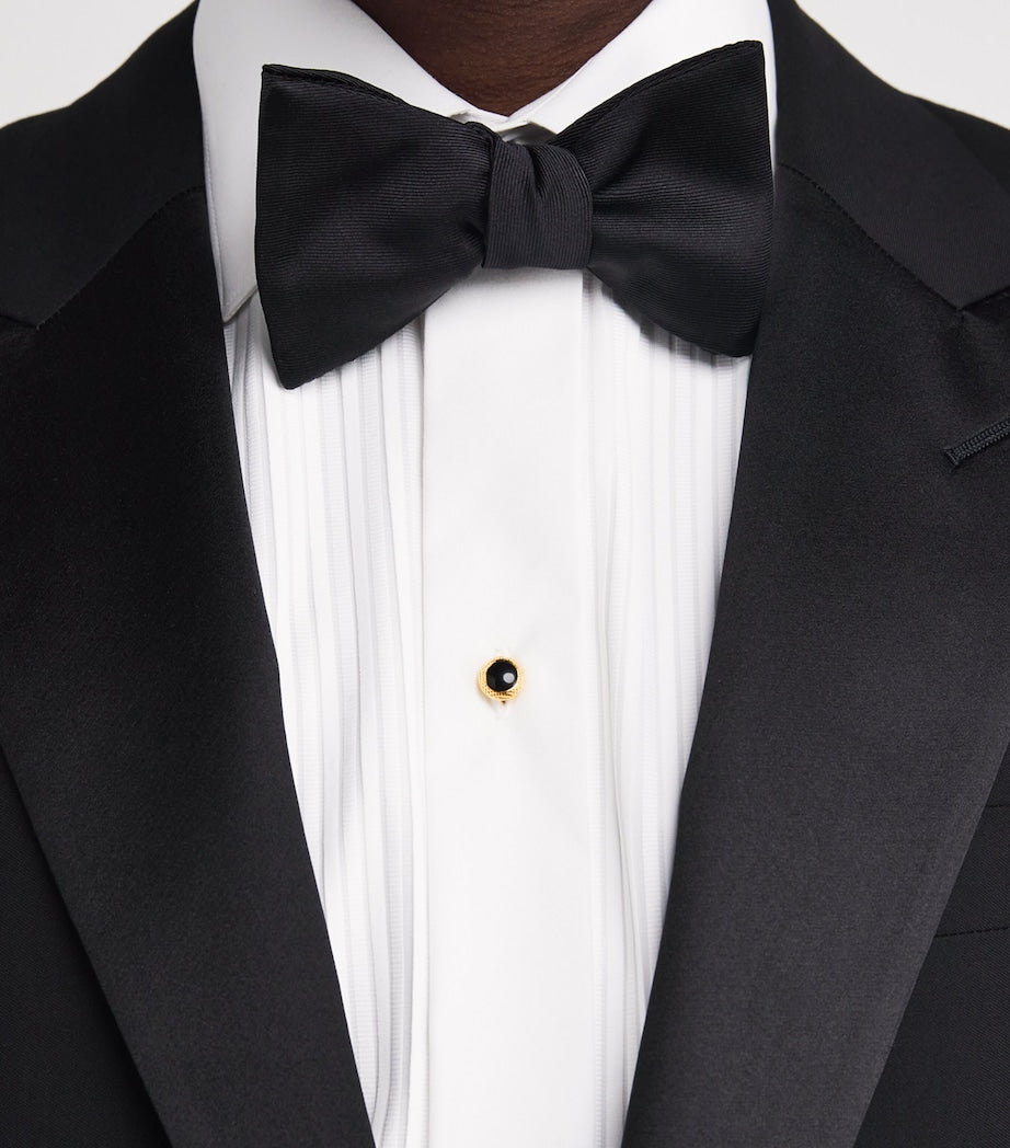 Black Onyx Bullseye Cufflinks And Studs Set