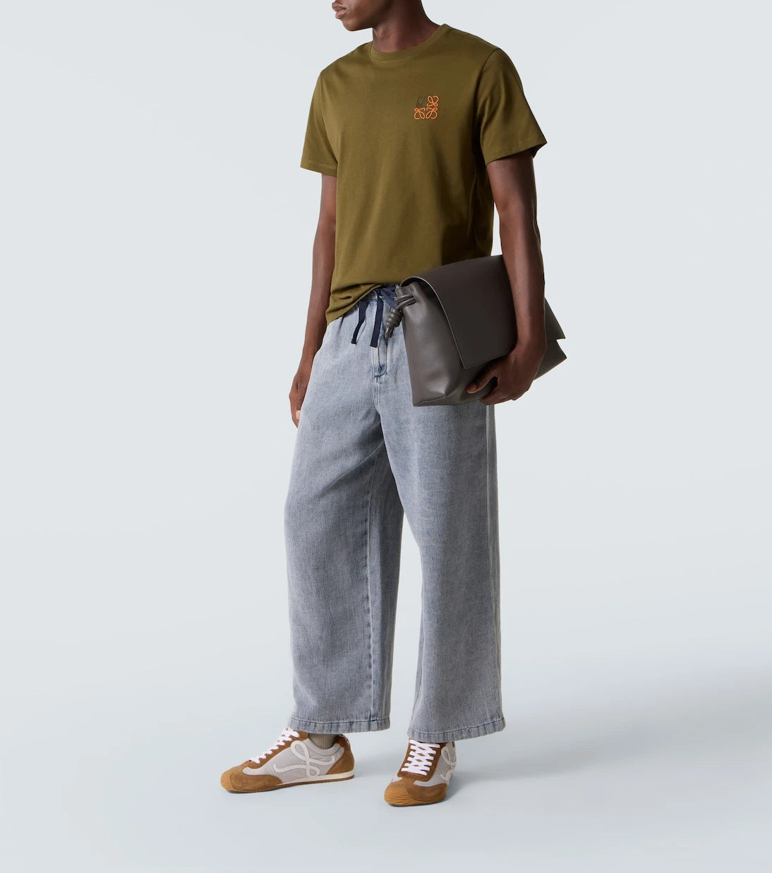 Loewe - تي شيرت قطني جيرسيه بطبعة Anagram