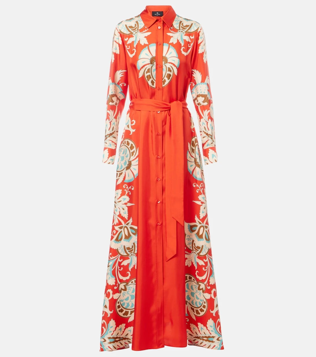 Etro - Printed silk shirt dress