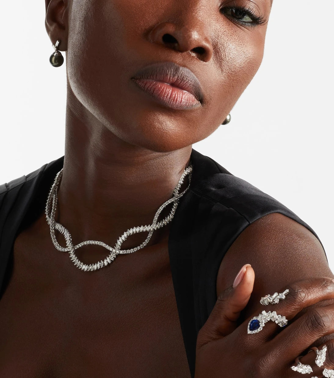 Yeprem - Y-Couture 18kt white gold necklace with diamonds