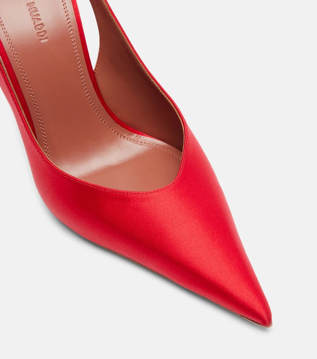 Amina Muaddi - Anok satin slingback pumps