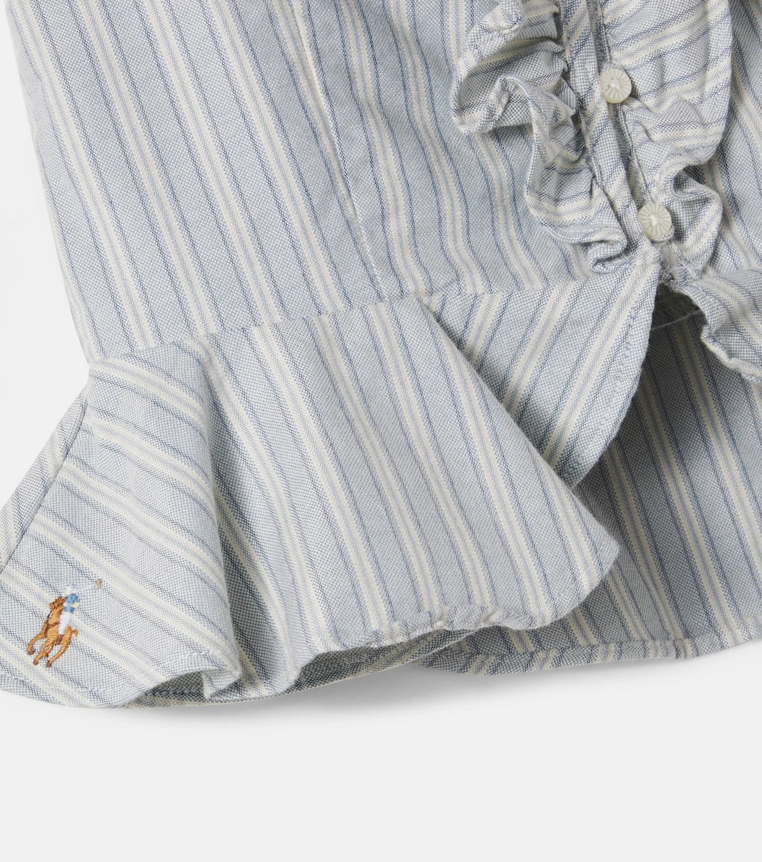 Polo Ralph Lauren Kids - Ruffled striped cotton blouse