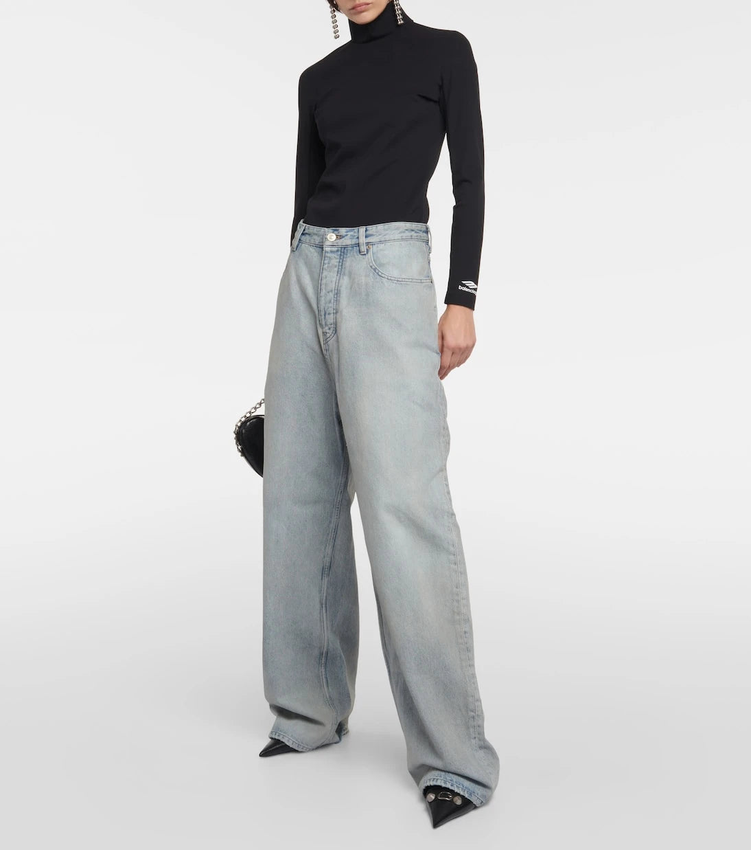 Balenciaga - Mid-rise wide-leg jeans