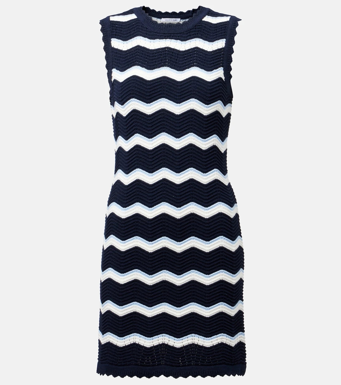 Veronica Beard - Templeton chevron cotton-blend minidress